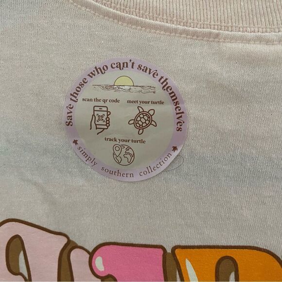 NWT Simply Southern “Happy Days” Turtle Long Sleeve Tee XXL 🌸🐢 - Picture 9 of 12